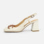 Women's Slingback Square Toe Chunky High Heels Sandals Ankle Buckle Dress Summer Pumps