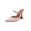 Women's Mule Heels Rhinestones Strappy Stiletto Slide Pumps Slip On Sexy High Heels Sandals Closed Pointed Toe Backless Dressy Wedding Party Summer Shoes