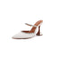 Women's Mule Heels Rhinestones Strappy Stiletto Slide Pumps Slip On Sexy High Heels Sandals Closed Pointed Toe Backless Dressy Wedding Party Summer Shoes