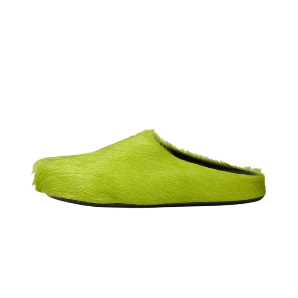Vertundy Women's Fur Mules Slip On Real Fur Slides Flat Round Toe Platform Fuzzy Clogs Shoes