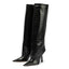 Vertundy Women's Fold Over Boots - Pointed Toe Stiletto Heel Slip On Knee High Boot Fashion Sexy Dress Boot