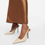 Vertundy Womens Stiletto Slingback Pointed Toe Leather High Heels