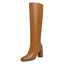 Vertundy Chunky Heel Long Boots For Women Square Toe Leather Knee High Tall Boots