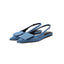 Vertundy Women's Slingback Flats Pointed Toe Flats for Women Low Heel Pumps Ankle Strap Sandals Circle Square Decorative Fashion Design Shoes