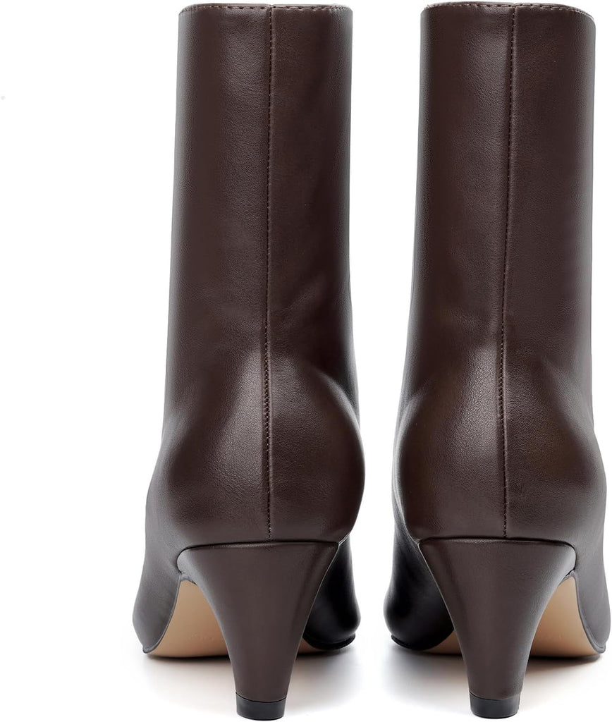 Beauty Cry Women's Booties Kitten Low Heel Square Toe Ankle Boots