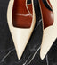 Vertundy Womens Stiletto Slingback Pointed Toe Leather High Heels