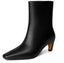 Beauty Cry Women's Booties Kitten Low Heel Square Toe Ankle Boots