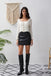 Vertundy Womens Kitten Heel Boots Square Toe Low Heel Leather Knee High Boots