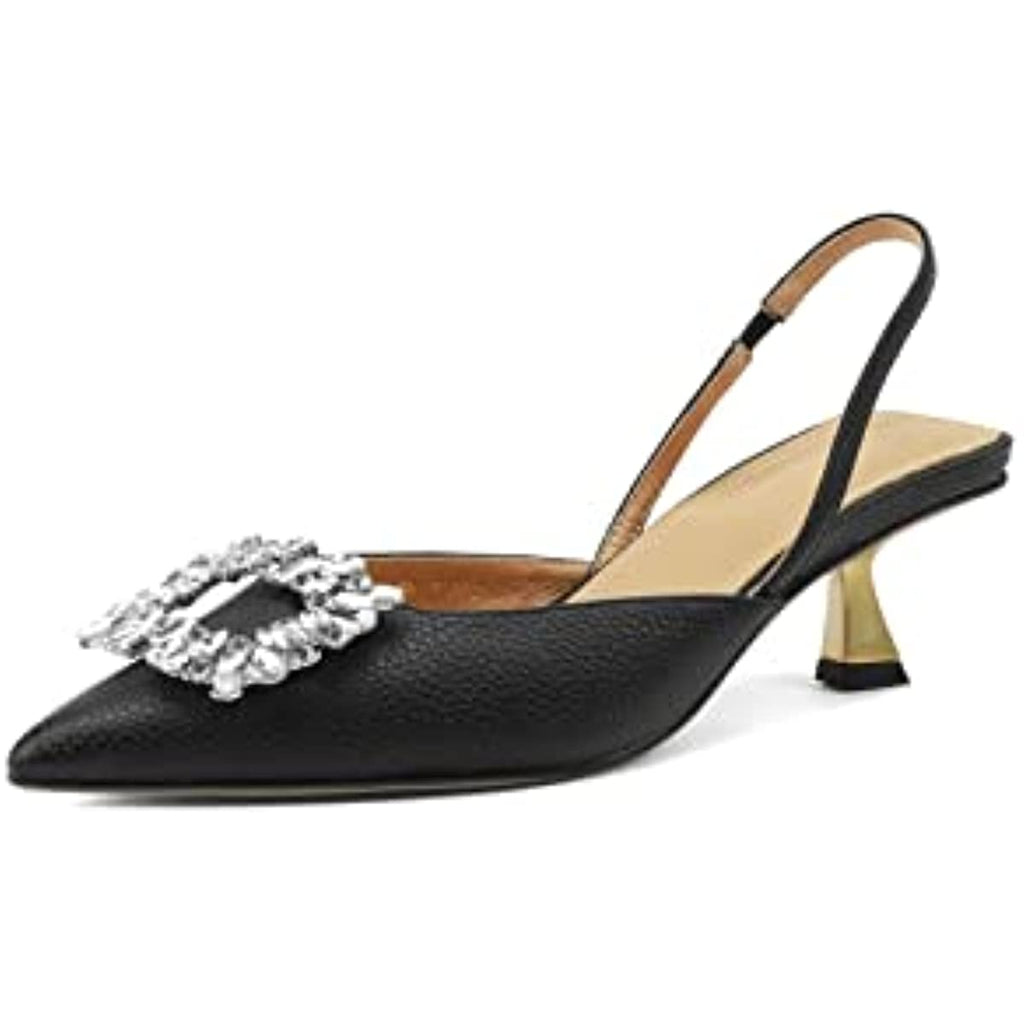 Women's Stiletto Pumps Heels Kitten Heel Slingback Sandals Strappy Closed Pointed Toe Mule Rhinestones Backless Dressy Sexy Party Summer Shoes