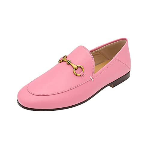 Vertundy Women's Loafers Flats Leather Pointed Toe Work Slip On Mules