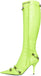 Vertundy Women’s Knee High Boots - Pointed Toe Stiletto Heel Zipper Long Boot Rivet Slim Tassel Dress Boot for Lady Wide Calf Sexy