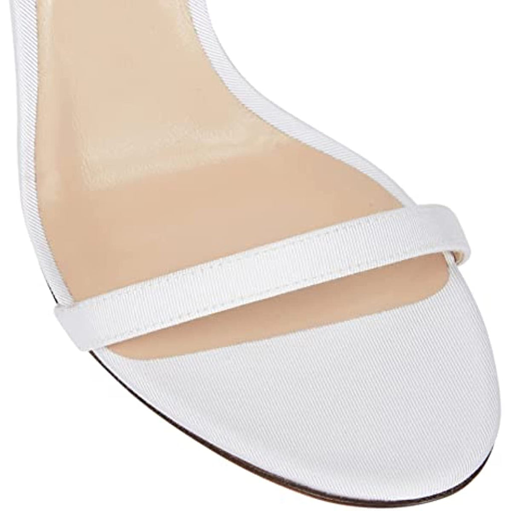 Vertundy Women's Stiletto High Heeled Sandals with Asymmetric Lace Mesh Bows Knot Decoration Open Toe Ankle Strap Single Band Strap Heels Sexy Dress Wedding Party Shoes For Ladies 3.14 IN