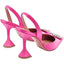 Women's High Heel Pumps Backless Slip-on Stilettos Rhinestone Sandals Satin Slingback Pump Shoes