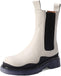 Women's Chelsea Ankle Boots Slip On Mid Calf Chunky Platform Comfortable Pull-on Booties