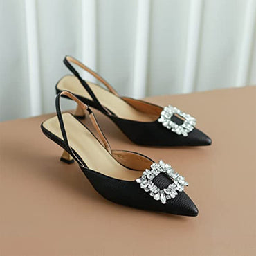 Women's Stiletto Pumps Heels Kitten Heel Slingback Sandals Strappy Closed Pointed Toe Mule Rhinestones Backless Dressy Sexy Party Summer Shoes