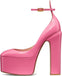 Vertundy Women’s Platform Heeled Pumps - Ankle Strap Buckle Pointed Toe Chunky High Heels Party Dress Shoes for Lady Sexy