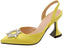 Women's High Heel Pumps Backless Slip-on Stilettos Rhinestone Sandals Satin Slingback Pump Shoes