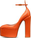 Vertundy Women’s Platform Heeled Pumps - Ankle Strap Buckle Pointed Toe Chunky High Heels Party Dress Shoes for Lady Sexy