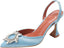 Women's High Heel Pumps Backless Slip-on Stilettos Rhinestone Sandals Satin Slingback Pump Shoes