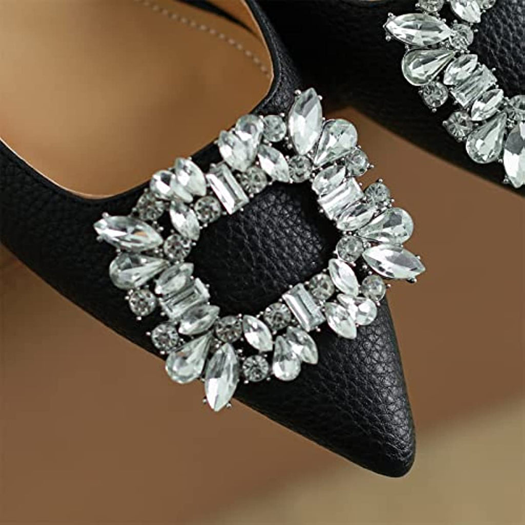 Women's Stiletto Pumps Heels Kitten Heel Slingback Sandals Strappy Closed Pointed Toe Mule Rhinestones Backless Dressy Sexy Party Summer Shoes